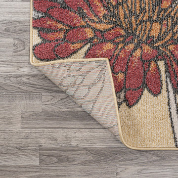 Dizi Modern Botanical Wildflower Area Rug